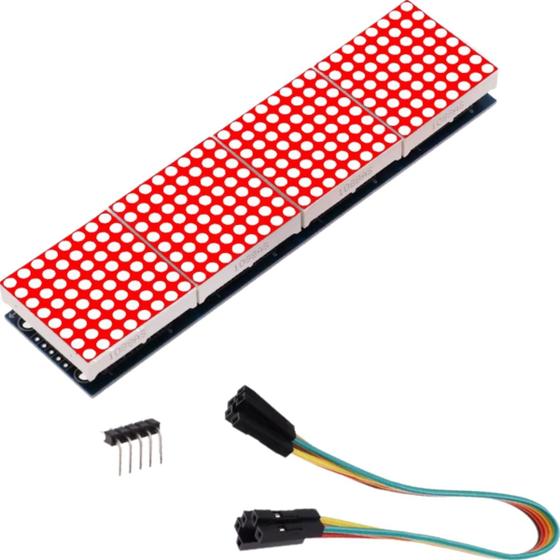 Imagem de Display Modulo Matriz De Led Vermelho 8x32 Chip Max7219 Para Arduino