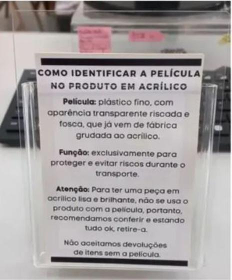 Imagem de Display Porta Folder A4 Acrílico Transparente Papel 2pcs