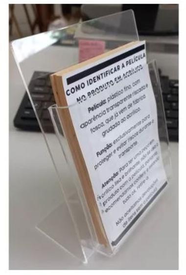 Imagem de Display Porta Folder A6 (10x15) Acrílico Com Porta Cartão