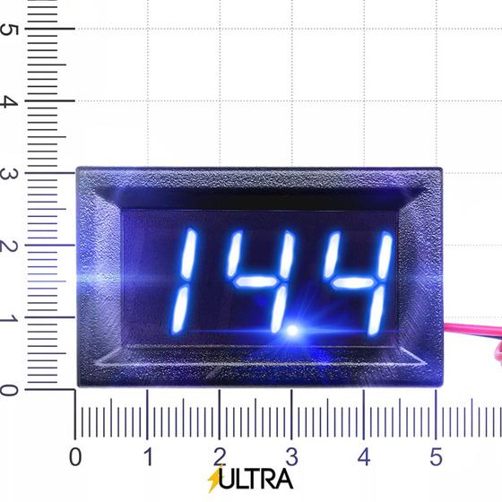 VOLTMETRO DIGITALE 4,5-30V LED BLU, PER PANNELLO AUTO,MOTO,CAMPER, IMBARCAZIONI
