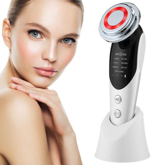 Imagem de Dispositivo de beleza facial Wokex 7 em 1 RF e EMS Micro Current White