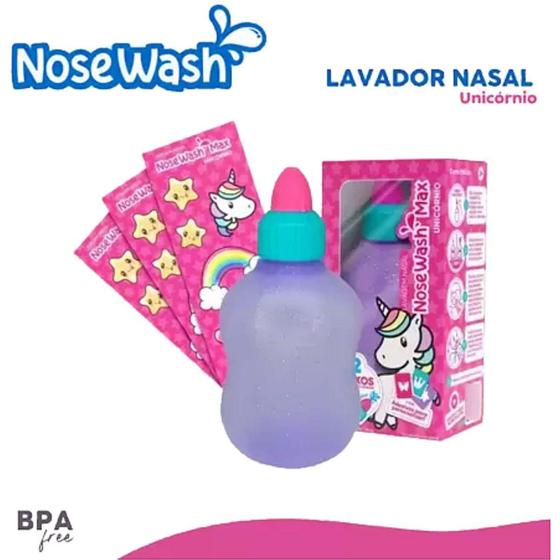 Imagem de Dispositivo para Lavagem Nasal Nosewash Max - Unicórnio - 240ml