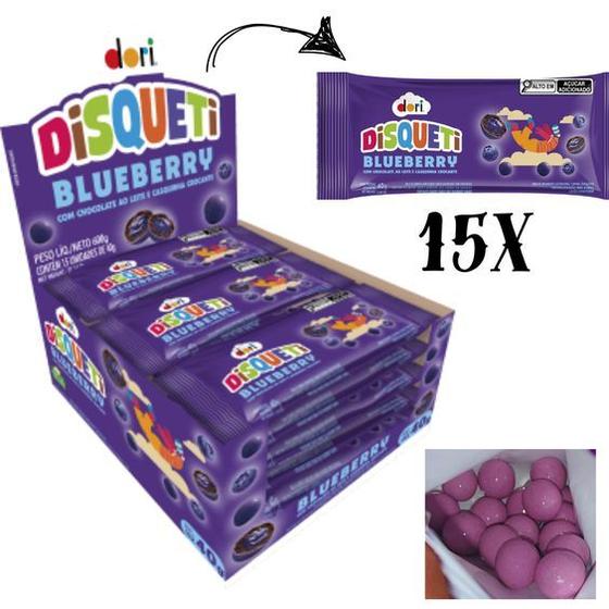 Imagem de Disqueti Chocolate ao Leite com Blueberry 15 Unidades