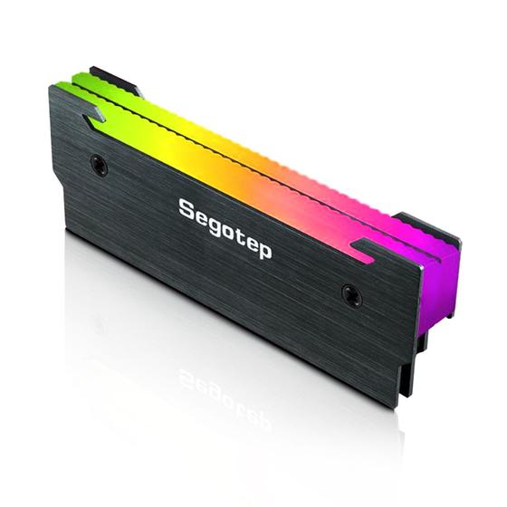 Imagem de Dissipador de Calor para Memoria RGB 5v Aluminio X2 Segotep