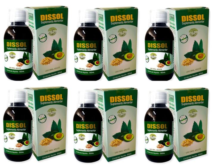 Imagem de Dissol 150 Ml Suplemento Natural Para Cálculos Renais 6 Un.