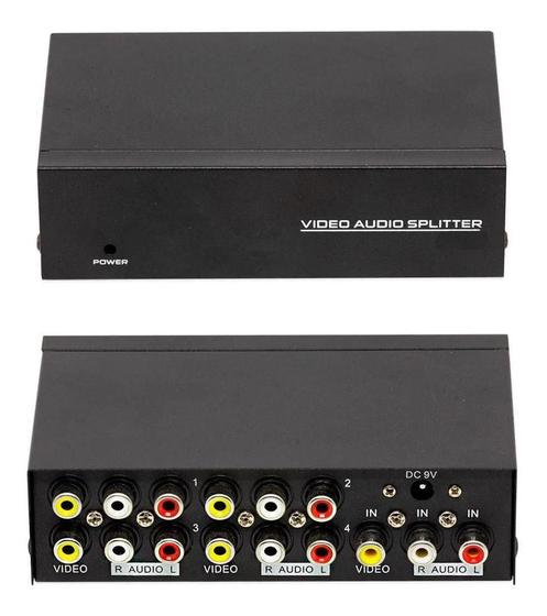 Imagem de Distribuidor De Sinal Av Splitter 1X4 Av Para Circuto De Tv