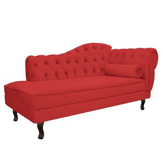 Imagem de Diva Recamier Juliana130cm Lado Esquerdo Corano Vermelho - Amarena Móveis