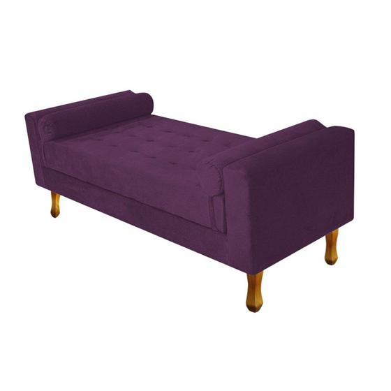 Imagem de Divã Recamier Sofá Félix 195 cm  Suede Roxo - AM Decor