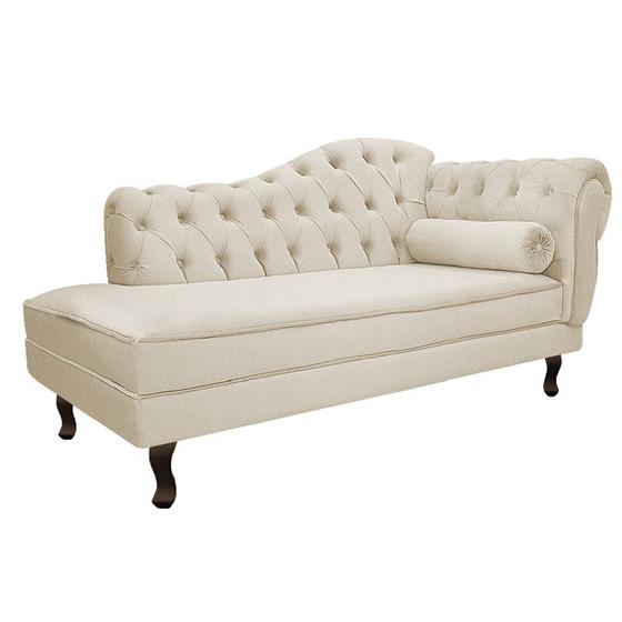 Imagem de Divã Recamier Sofá Juliana 160cm Lado Esquerdo Suede Bege - AM Decor