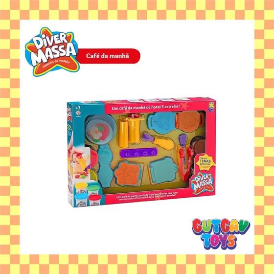 Imagem de Diver Massa Kit Café da Manhã - Divertoys - massinha criança, massa de modelar (8199)