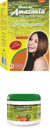 Imagem de Divina Dama Amazonia Incolor Hene em Po 01x200gr + Creme Branco 01x500gr Incolor