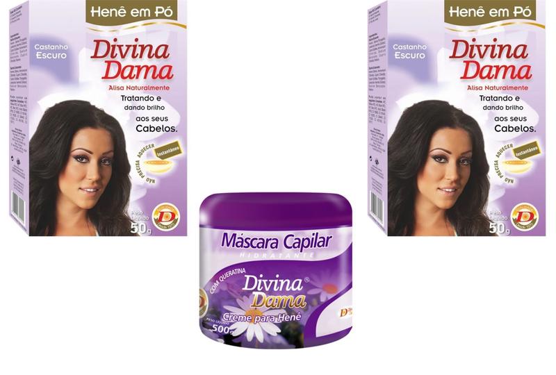 Imagem de Divina Dama Incolor Hene Em Po 02x50gr+mascara 500gr incolor - DIVINA DAMA JABORANDI