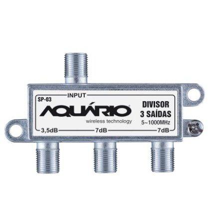 Divisor de Sinal Três Saídas 1x3 5-1,000Mhz para Tv Blindado Reforçado ...