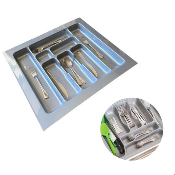 Imagem de Divisor De Talher Og-33 Cinza Metalico 553 X 492mm Moldplast/porta Talher/organizador De Talher