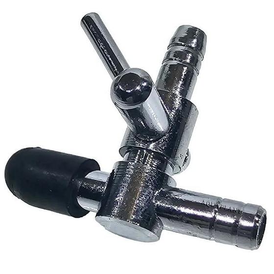 Imagem de Divisor metal para ar ou liquido mangueira 5mm com regulagem