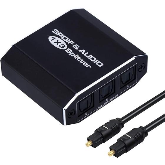 Imagem de Divisor Ótico Digital 1x3 - SPDIF Toslink
