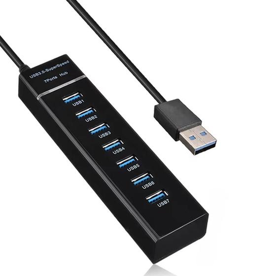 Imagem de Divisor USB de alta velocidade para Lenovo Xiaomi Macbook Pro, Hub USB 3.0, Multiport 3.0, 4 Port, 7 Portas, Acessórios