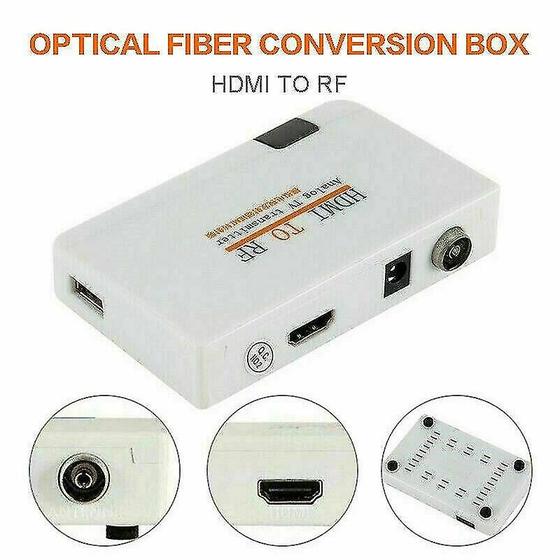 Divisores Hdmi comutam transmissor de caixa de adaptador coaxial hdmi para rf com conversor de controle remoto - HUOGUO Imagem de Divisores Hdmi comutam transmissor de caixa de adaptador coaxial hdmi para rf com conversor de controle remoto