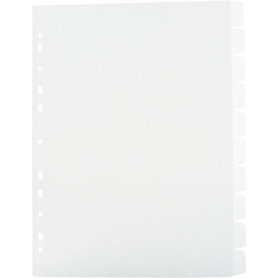 Imagem de Divisória Fichário Plástica 10 Projeções PP A4 sem Visor Transparente