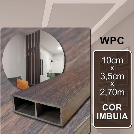 Imagem de Divisória Leve Decorativa WPC  Imbuia  10cm x 3,5cm x 2,70m