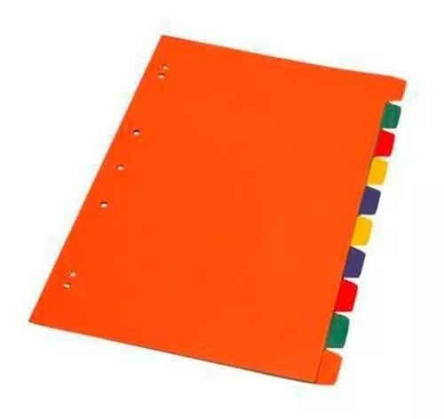 Imagem de Divisoria Para Fichario Universitario 10 Div. Pvc Cores