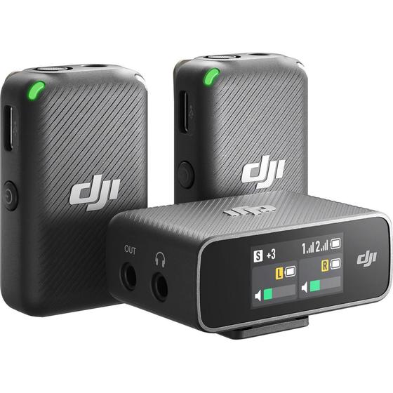 Imagem de DJI Mic Microfone Lapela Duplo Sem Fio P/ Câmera e Smartphone