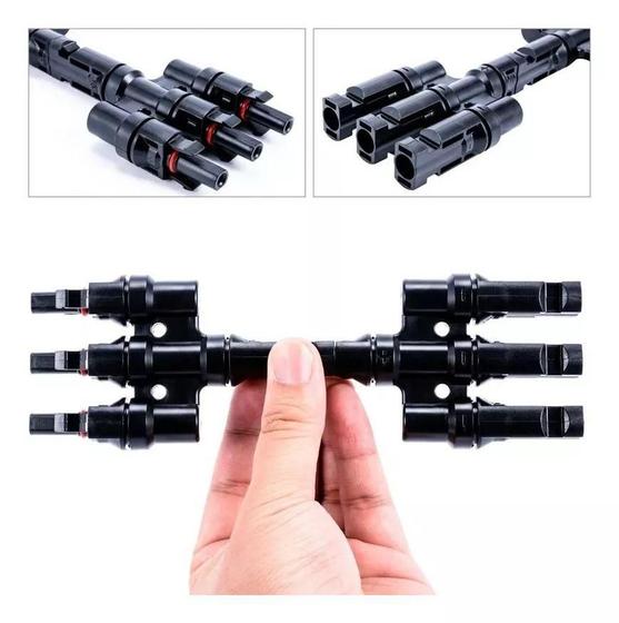 Imagem de DMTI Conector Mc4 3 vias Y Cabo P/ Ligação Paralelo - Par