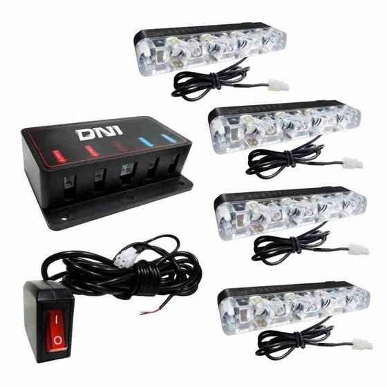 Imagem de Dni2044  Kit Strobo Com Leds Smd 4 Barras  Programável