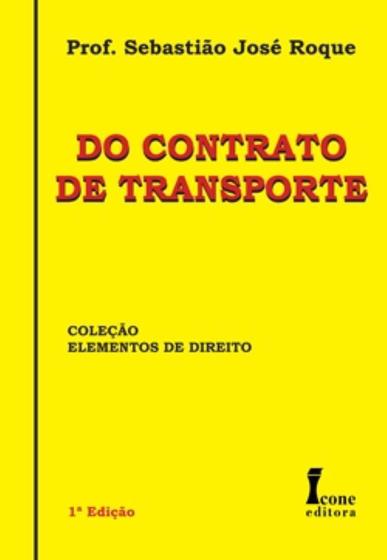 Imagem de Do Contrato de Transporte - 01Ed/09 - ICONE