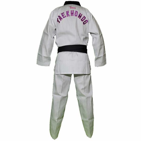 Imagem de Dobok Canelado Taekwondo Branco - Feminino - Adulto - MKL