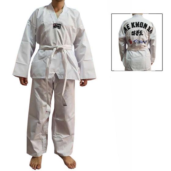 Imagem de Dobok / Kimono Taekwondo Canelado - Branco - Adulto - Torah