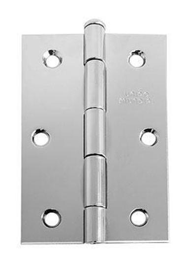 Imagem de Dobradiça Aço 3.1/2'' X 2.5/16'' Leve Sem Anel Preto com 3 Zinco Branco - UNIÃO MUNDIAL