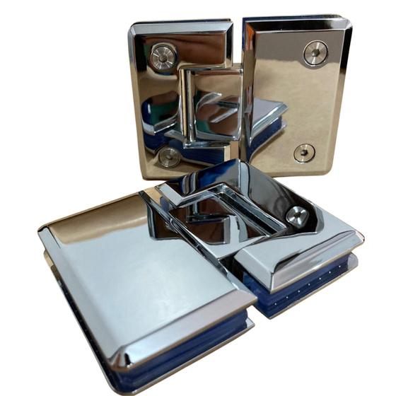 Dobradiça cromado Box E Porta De Vidro Gv48 180 Vidro/vidro 2 Peças ...