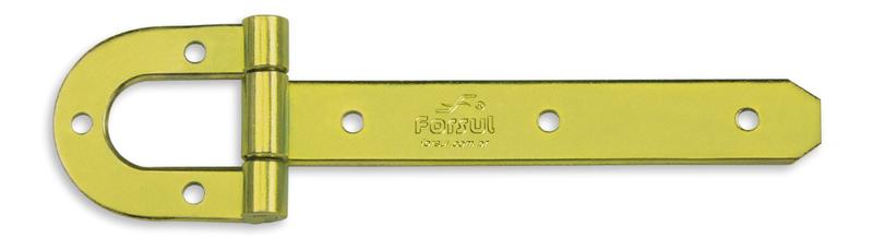 Imagem de Dobradiça Ferradura N-2 25cm Forsul para portão, porteira e porta Dourada