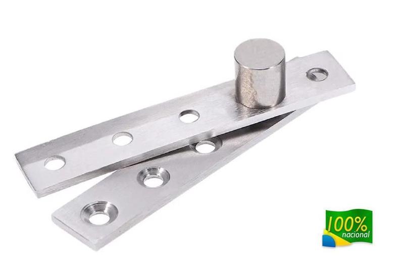 Imagem de Dobradiça Pivotante Inox Giratória Móveis Portas Estreita