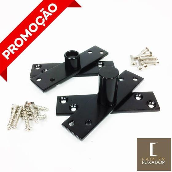 Imagem de Dobradiça Pivotante para portas de até 100 kg- PINO PIVOTANTE AÇO INOX 304  PRETO.