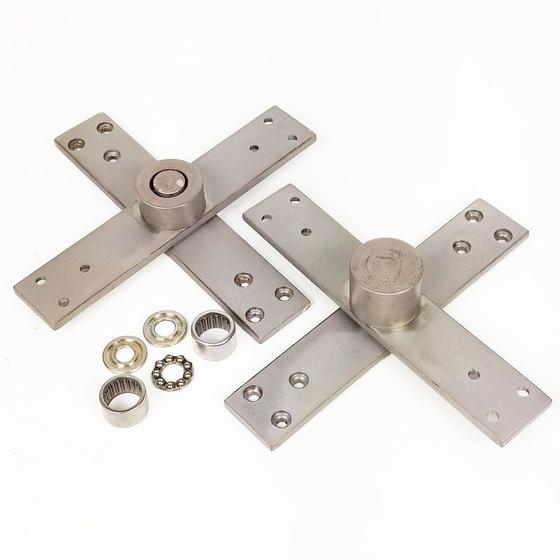 Imagem de Dobradiça Pivotante para Portas de até 500 kg com Rolamento Escovado Fosco
