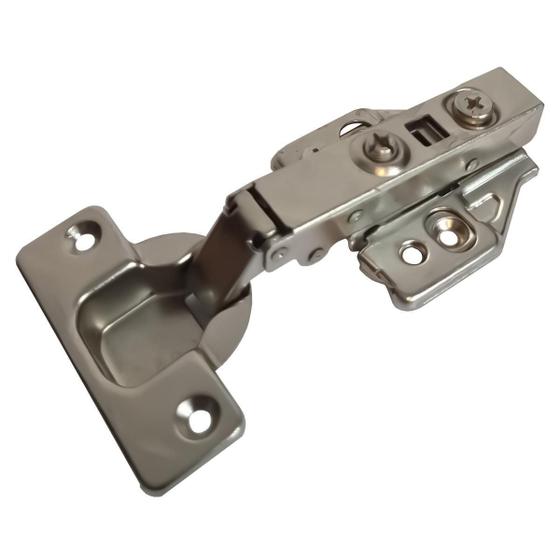 Imagem de Dobradiça Reta Caneco 35Mm Com Pistão Calço 3D Clip On