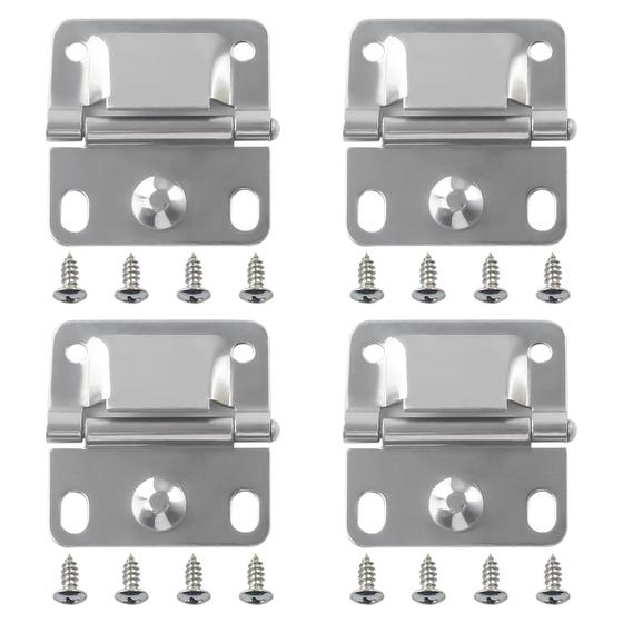 Imagem de Dobradiças de Refrigerador Pokin em Aço Inoxidável com Parafusos - Compatível com Coleman