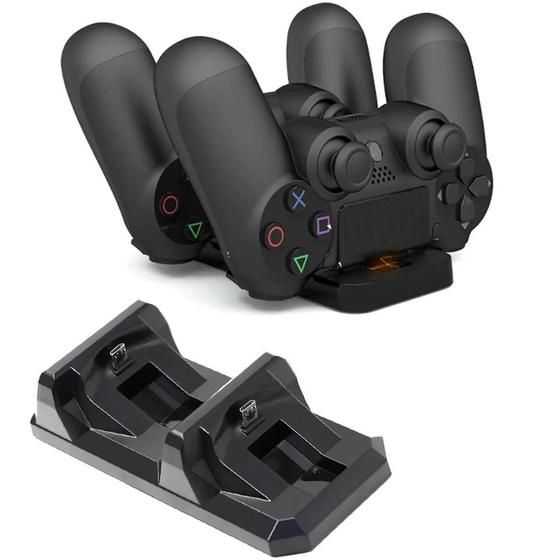 Imagem de Doca Dupla de Carregamento para Controle PS4 - Suporte USB para Playstation 4