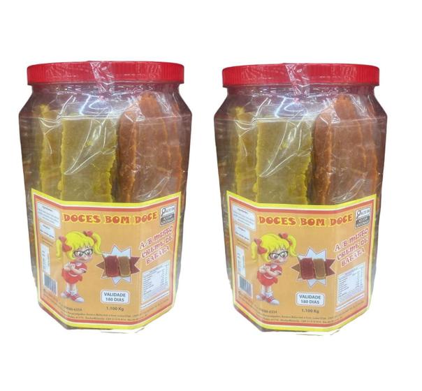 Imagem de Doce Abobora E Batata Doce Misto 1,1Kg - Kit 2 Potes C/20Un