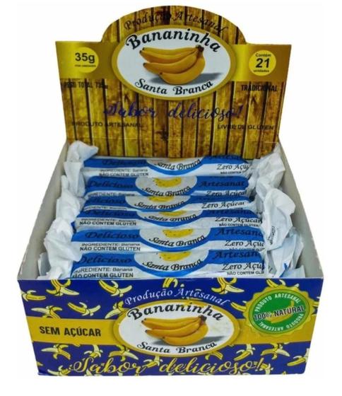 Doce Bananinha Santa Branca Sem Açucar e Conservantes 100% Natural Display c/21un Menor preço em Doce Bananinha Santa Branca Sem Açucar e Conservantes 100% Natural Display c/21un