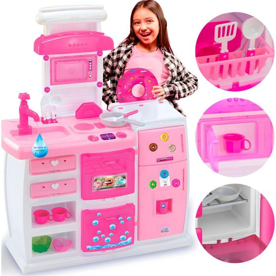 Imagem de Doce Cozinha Magic Infantil Com 19 Acessórios Comidinha De Brinquedo - Magic Toys