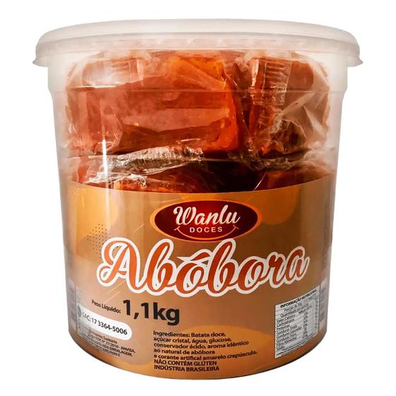 Imagem de Doce de Abobora Pt C/20 Unidades 1,1Kg - Wanlu