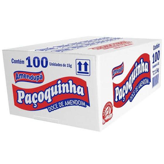 Doce De Amendoim Paçoca Rolha Embalada Paçoquinha com 100 unidades - Amendupã Menor preço em Doce De Amendoim Paçoca Rolha Embalada Paçoquinha com 100 unidades - Amendupã