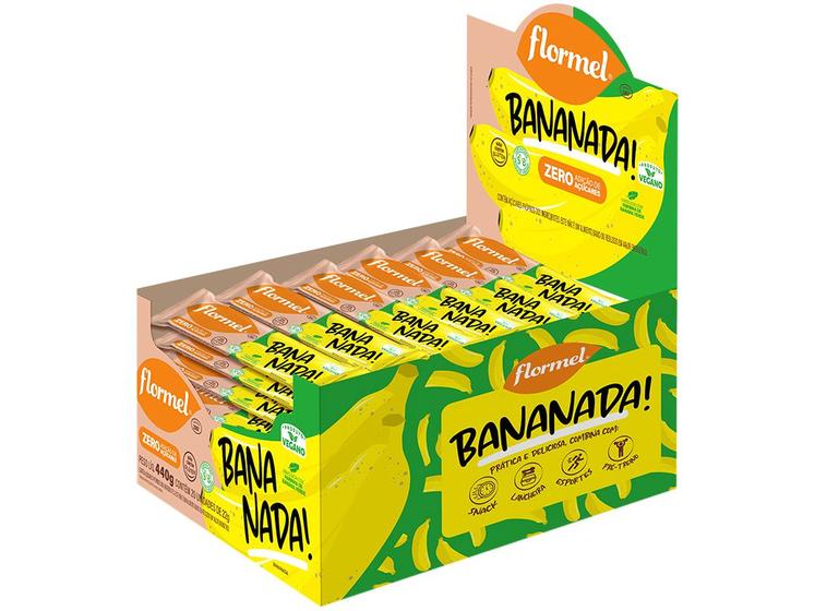 Imagem de Doce de Banana Tablete Flormel Bananada Diet 440g 20 Unidades