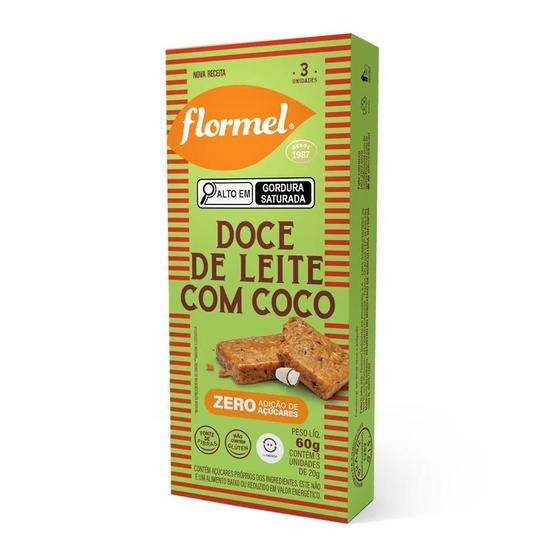 Imagem de DOCE DE LEITE COM COCO ZERO SEM GLÚTEN CX/ 3un FLORMEL
