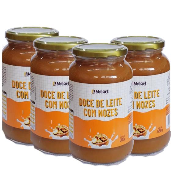 Imagem de Doce De Leite Com Nozes Melaré 680G (4 Potes)
