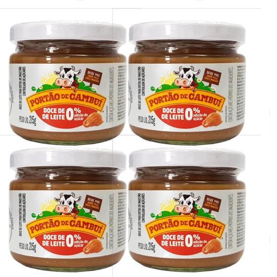 Imagem de Doce de Leite Zero Açucar PORTÃO DO CAMBUI 215g  (4 Potes)