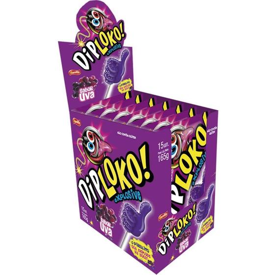 Imagem de Doce DIP Loko Explosive UVA - Display com 15 Unidades